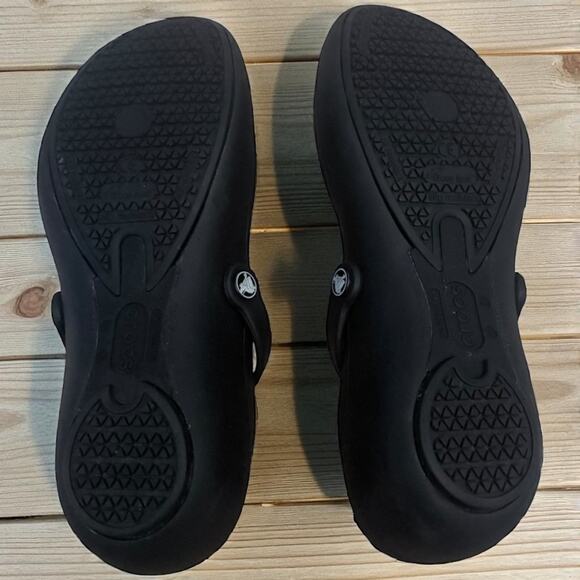 Crocs Alice Work Mary Jane Flat Black Size 5 EUC - Picture 4 of 6